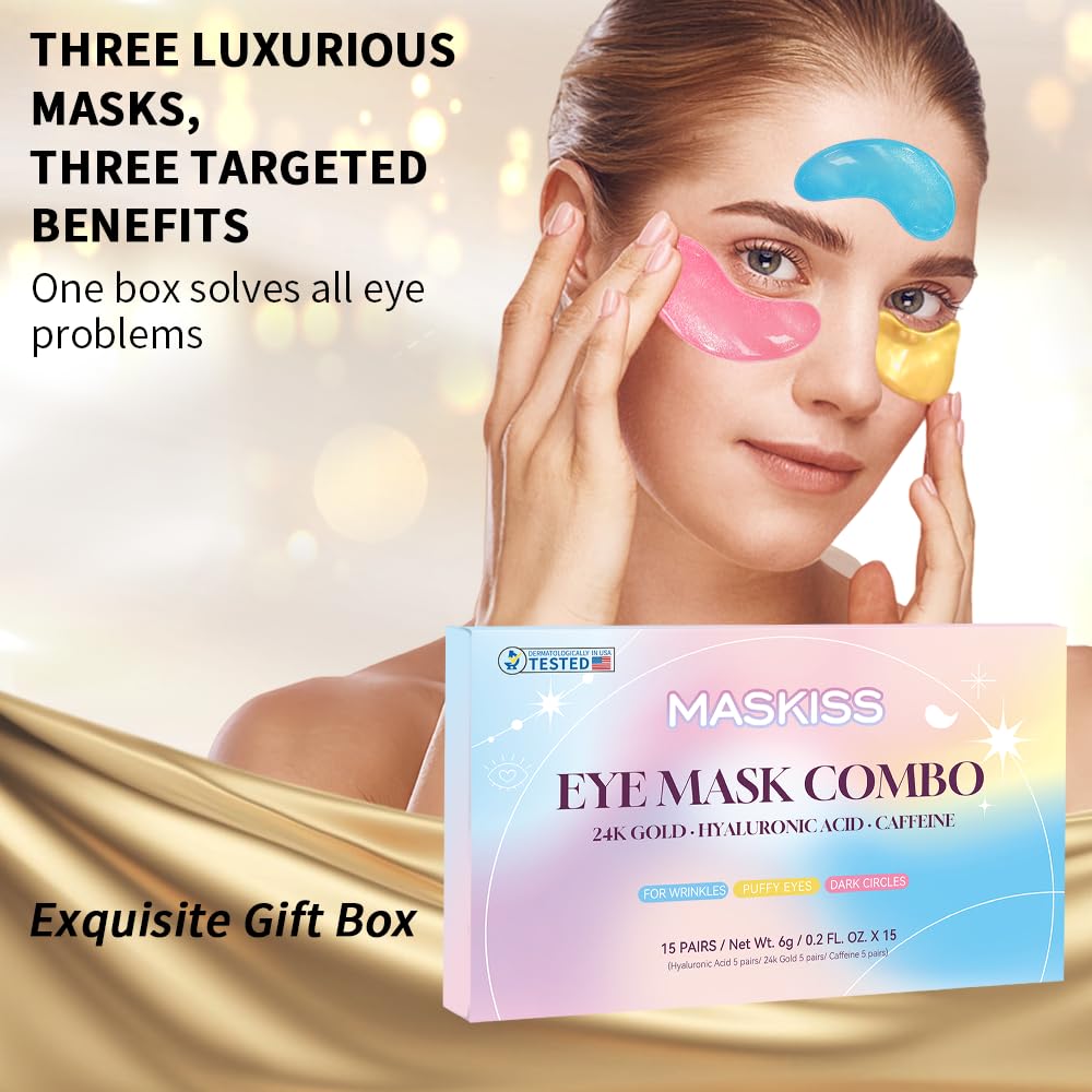 Maskiss parches-ojos-variedad-colores: experiencia de cuidado diario con tres colores.