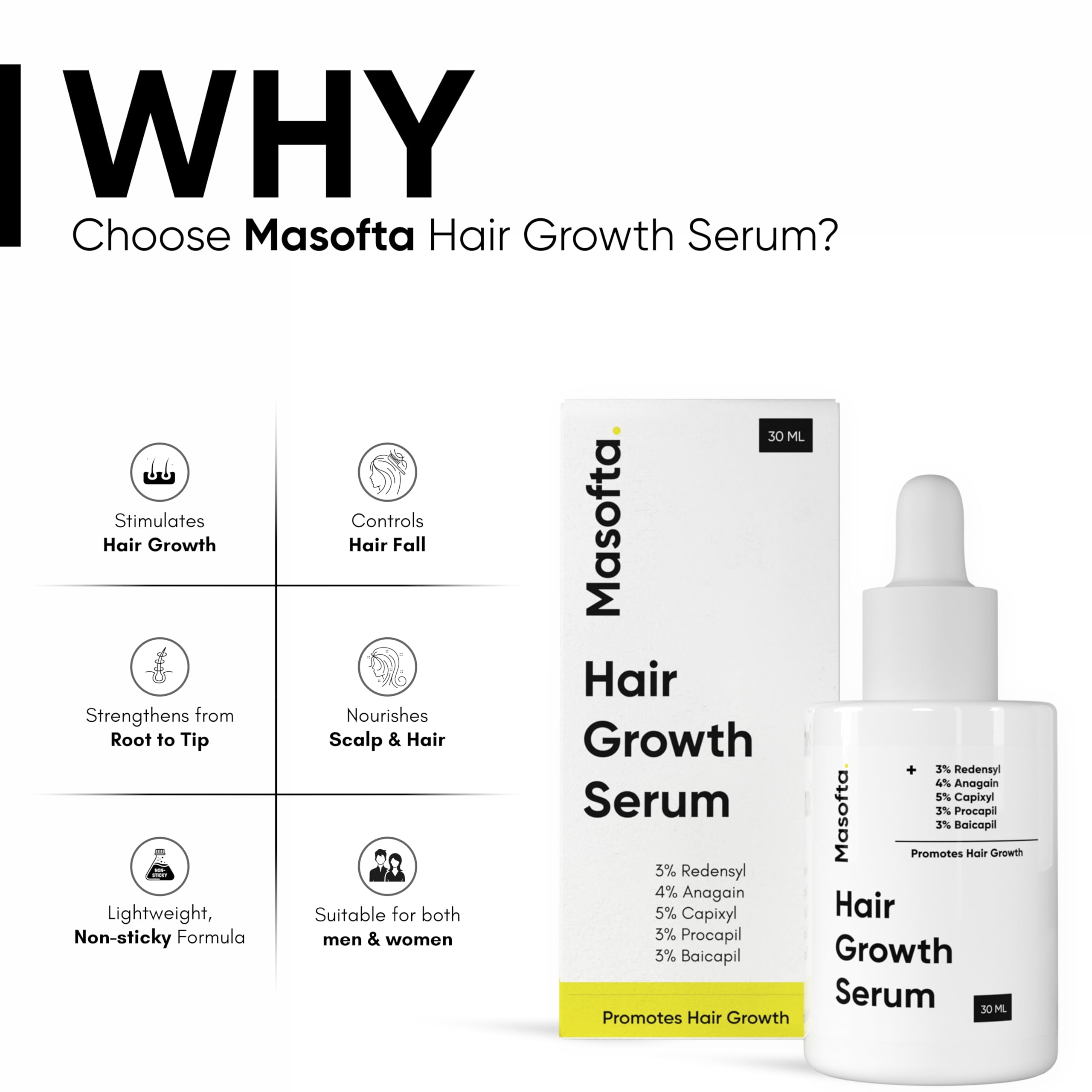 Masofta Serum aplicación fácil para uso diario