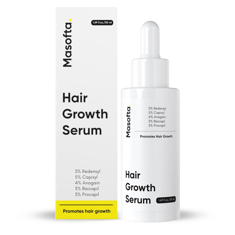 Masofta Serum en crecimiento capilar en el cuero cabelludo