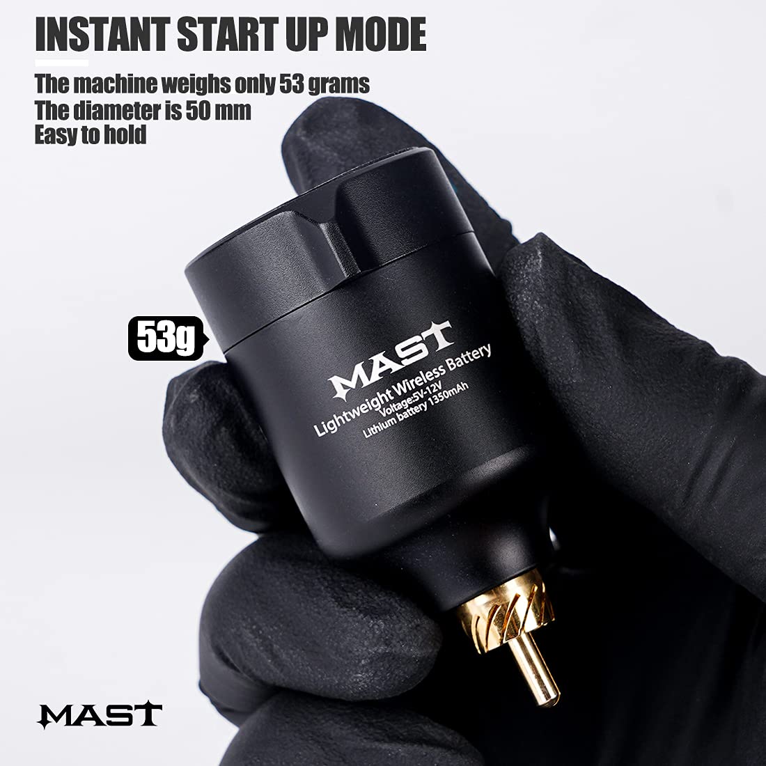 Mast Tattoo Mast Flip diseño ligero mejora la ergonomía durante sesiones largas.