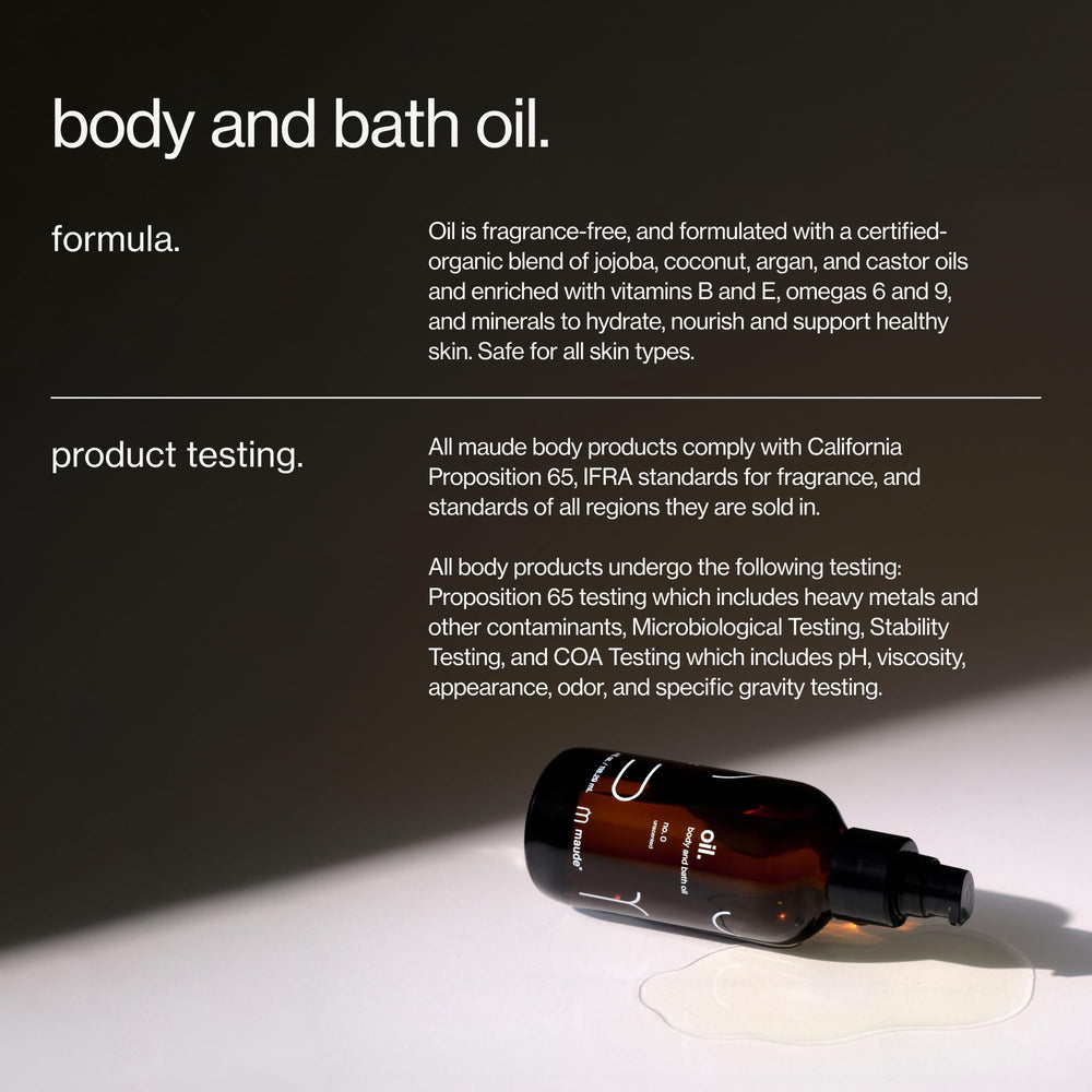 Maude Oil No. 0: aceite sin fragancia, ideal para piel sensible.