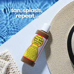 Piel hidratada gracias a la fórmula nutritiva de Maui Babe Browning Lotion.