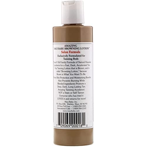 Maui Babe Salon Formula: uso en casa y mantenimiento del bronceado en cama.