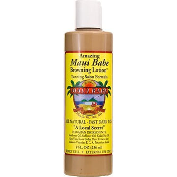 Maui Babe Salon Formula: botella 8oz para cama de bronceado, hidratación suave.