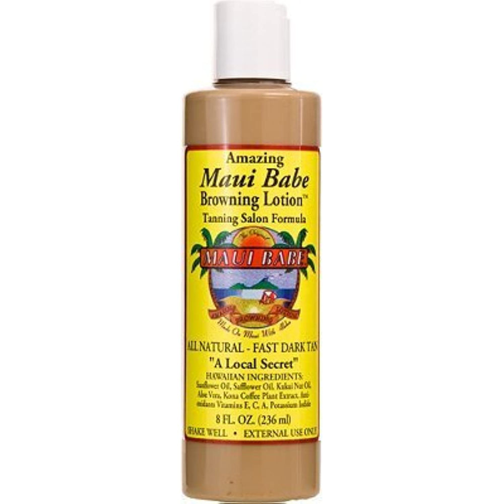 Maui Babe Salon Formula: botella 8oz para cama de bronceado, hidratación suave.