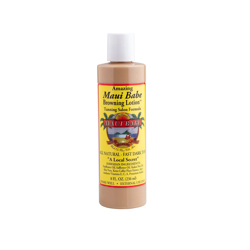 Maui Babe Salon Formula: textura cremosa, ideal para aplicar en cama de bronceado.