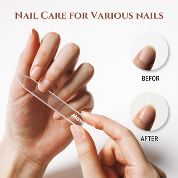 Lima cristal para uñas naturales de Mavens, acabado suave y duradero.