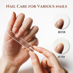 Lima cristal para uñas naturales de Mavens, acabado suave y duradero.