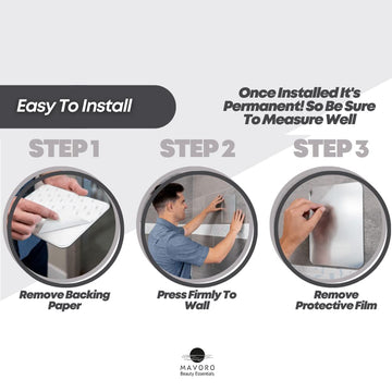 Diseño sin marco de Mavoro para estética minimalista en baño.