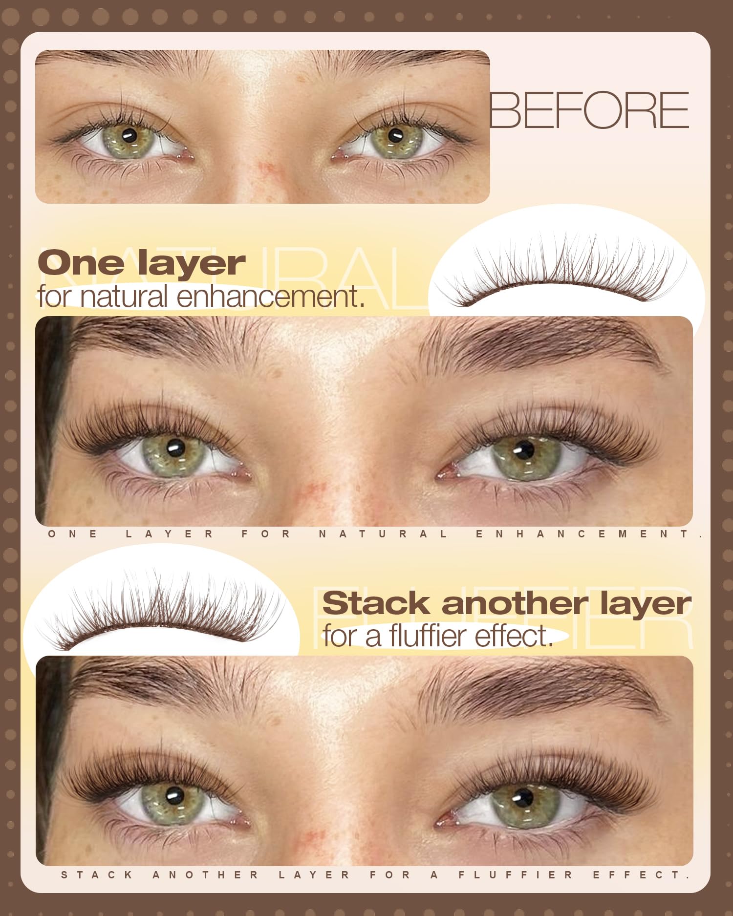 Belleza intemporal con pestañas suaves de Mavphnee para look natural