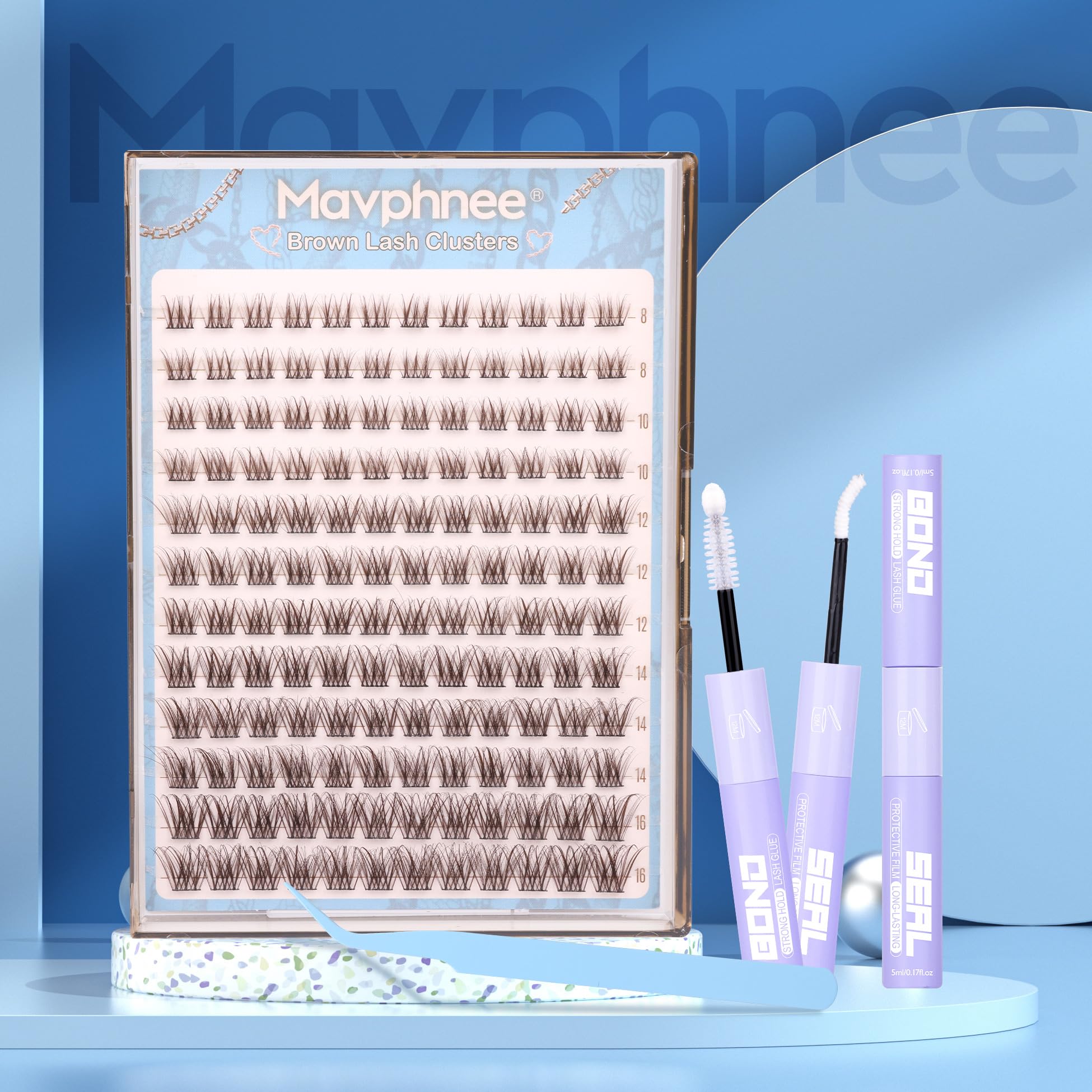 Mavphnee caja-empaque elegante para almacenar pestañas