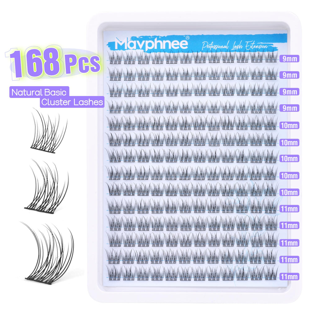 Conjunto de pestañas naturales de Mavphnee para uso diario.