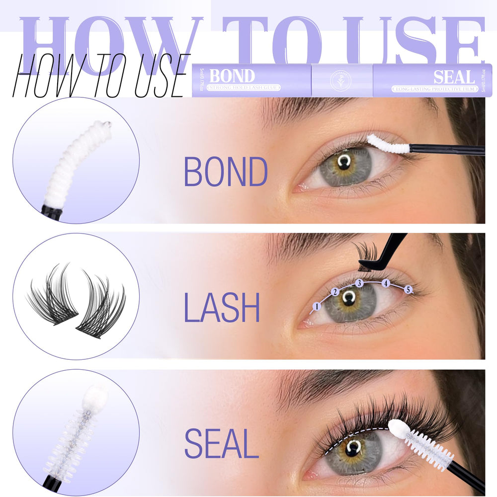 Mavphnee Lash Bond and Seal aroma suave a lavanda durante la aplicación.