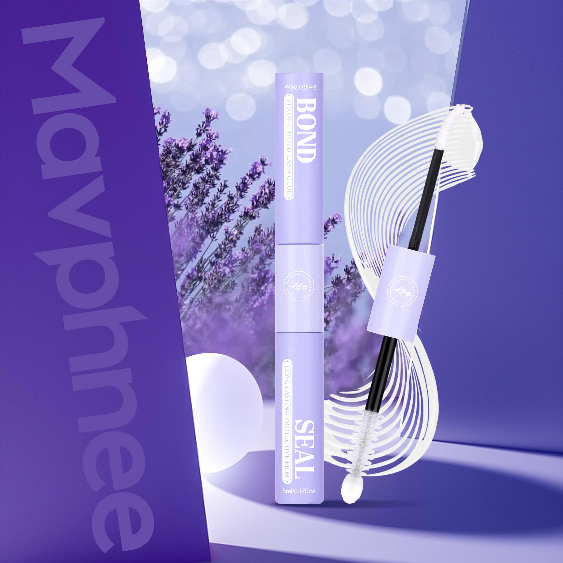 Mavphnee Lash Bond and Seal uso diario fácil para extensiones de pestañas.