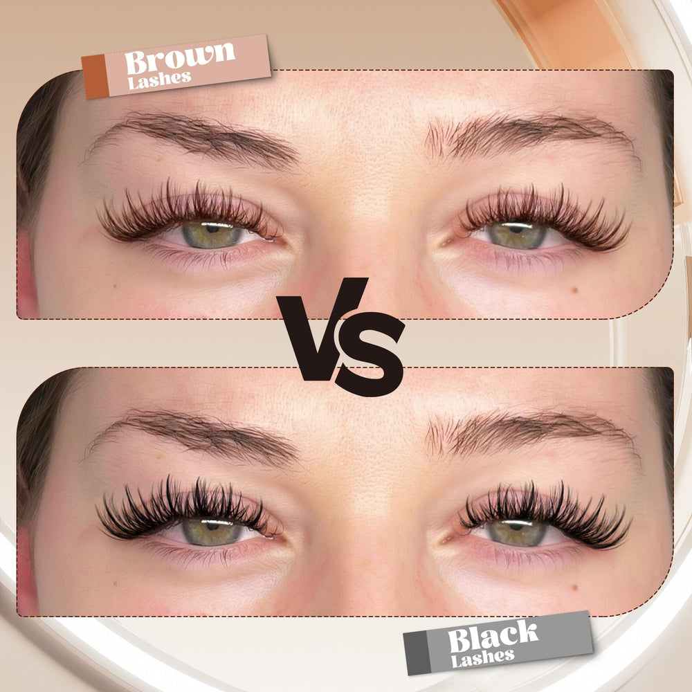 Pestañas efecto espiral Mavphnee marrón claro para look definido