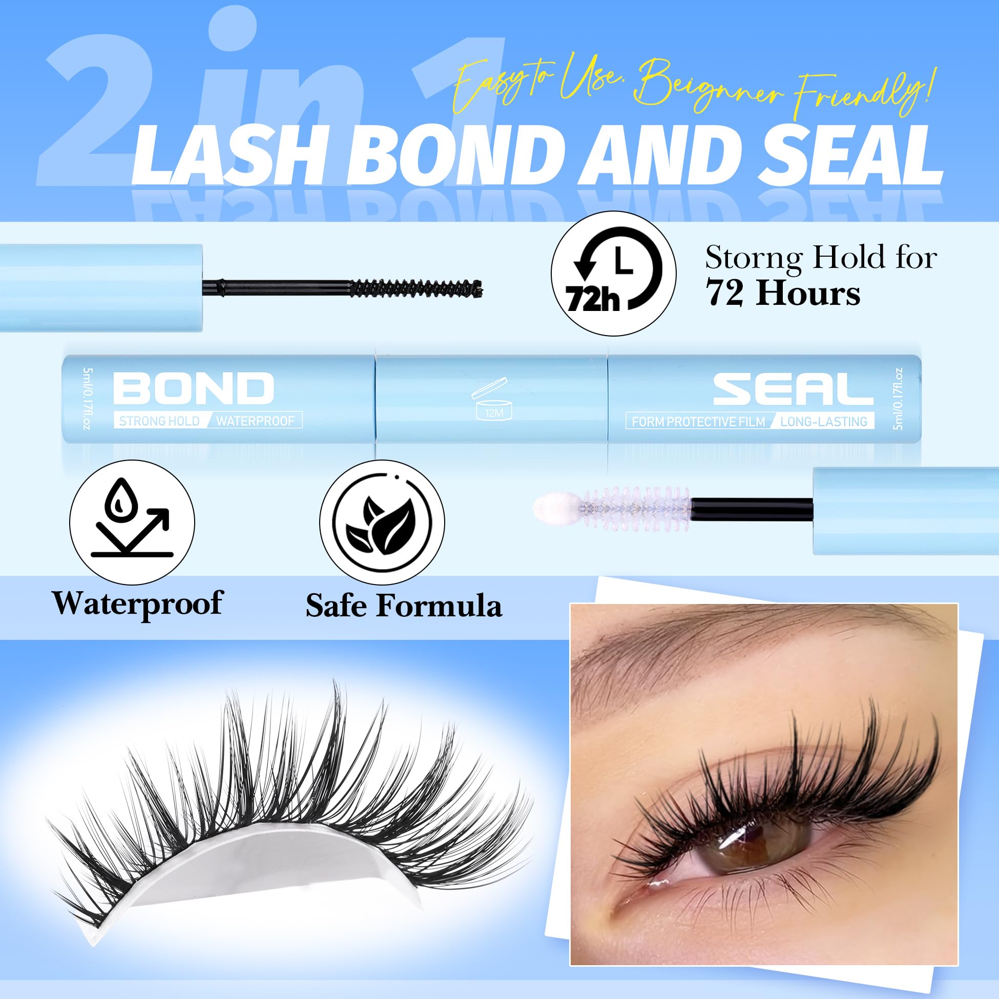 Pestañas faux mink ligeras de Mavphnee para comodidad diaria.