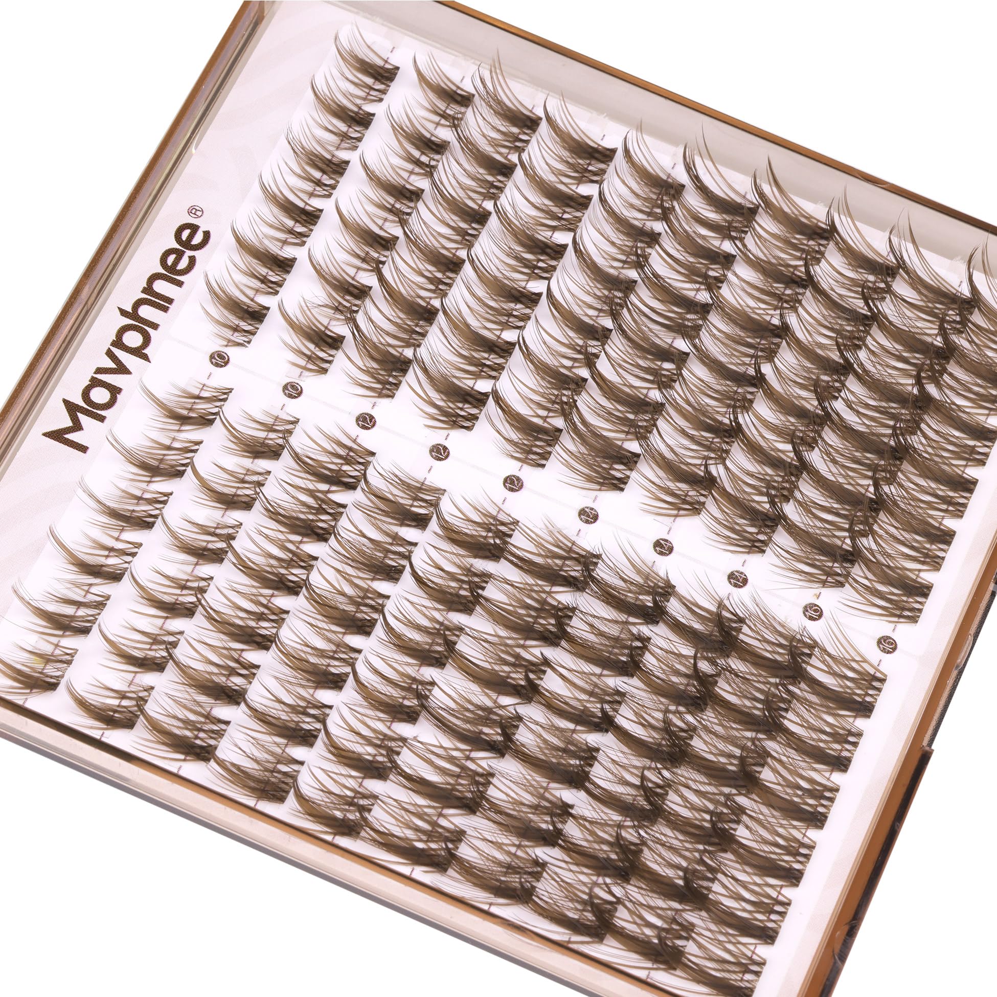 Pestañas reutilizables Mavphnee marrón claro para ahorro y looks repetibles