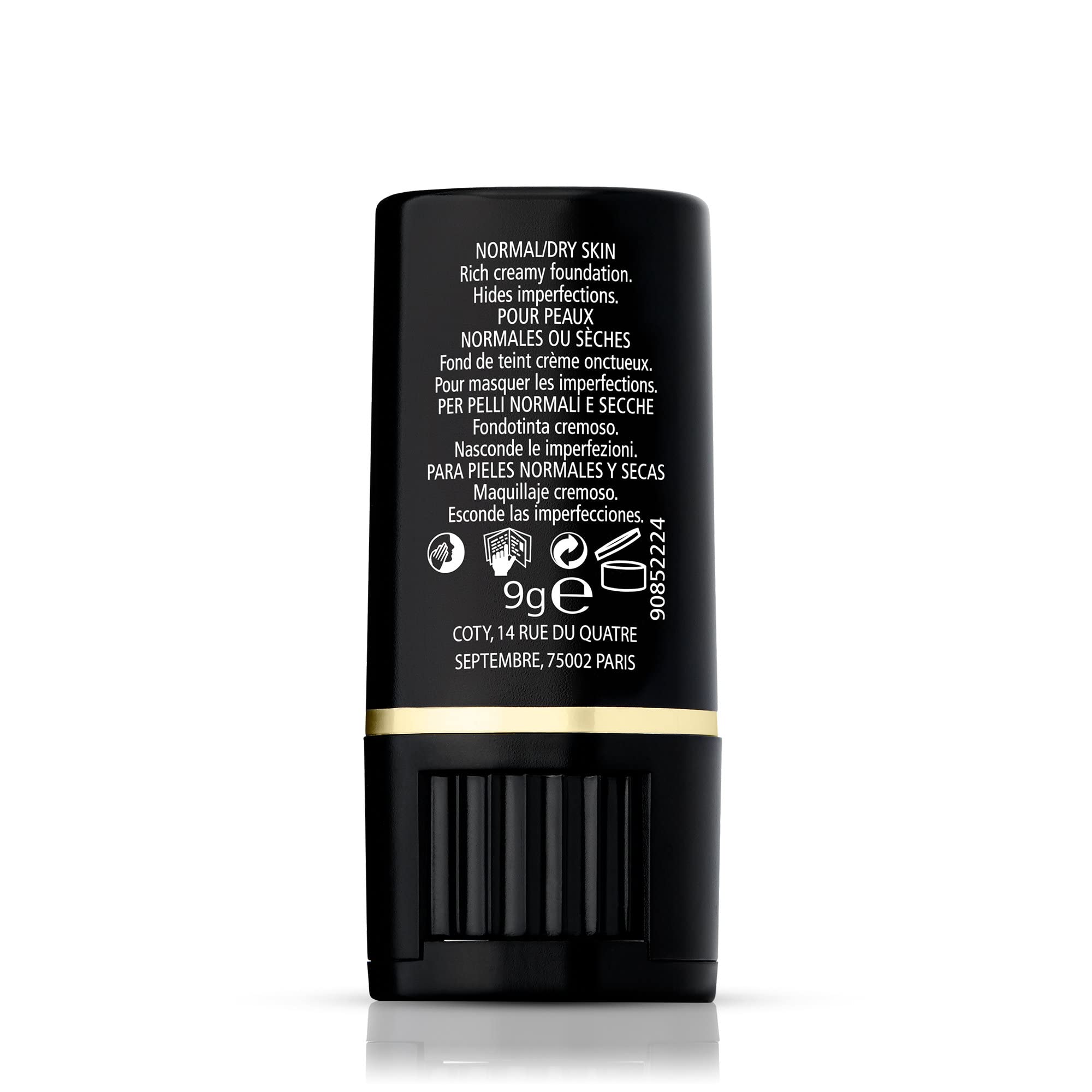 Texture crème satinée du Pan Stik Max Factor sur la peau