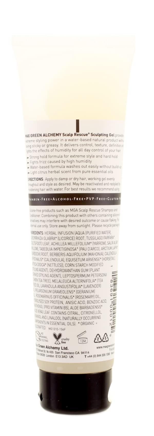 Max Green Alchemy MGA gel-modelador-vegan-eco-amigable vegano y libre de crueldad.