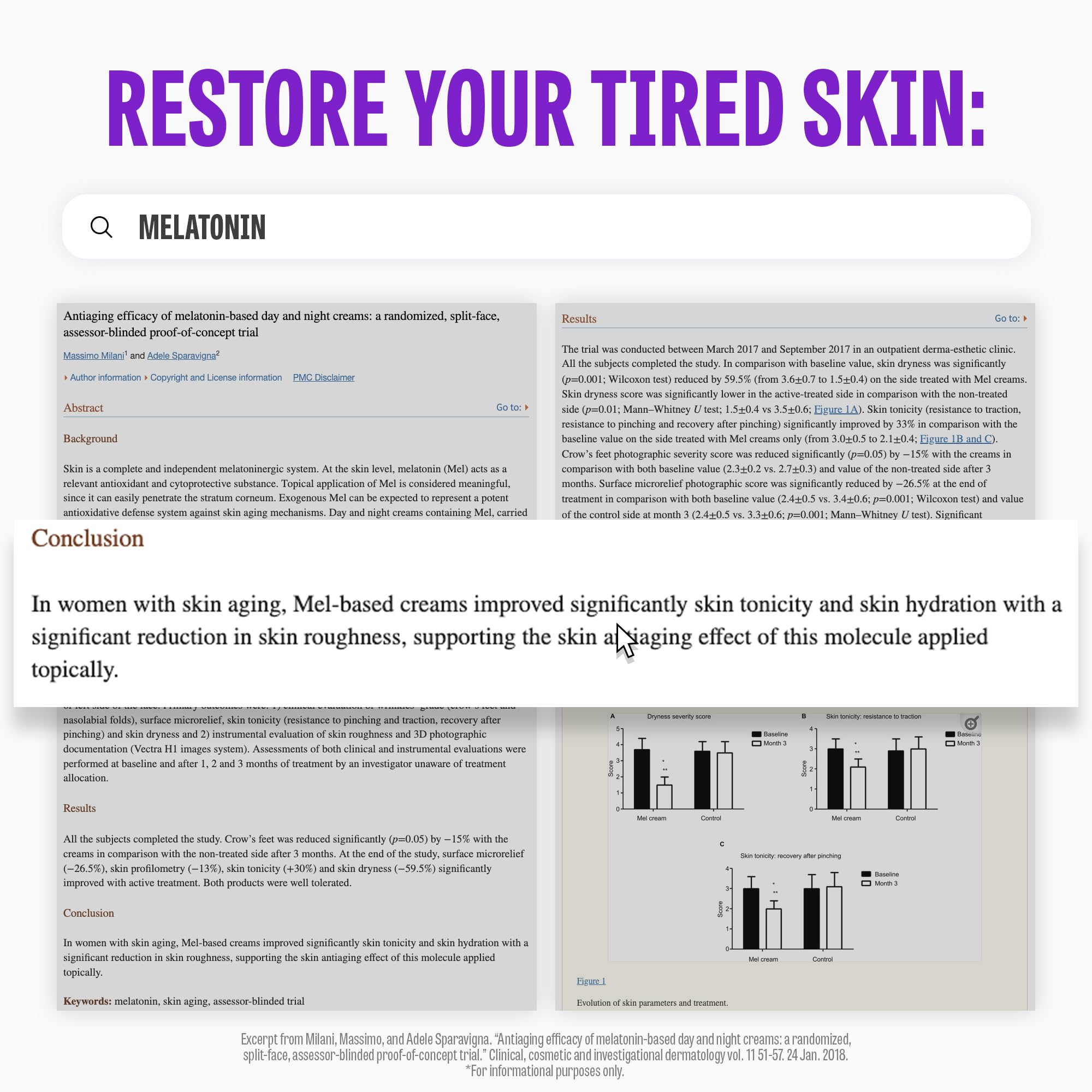 MAXCLINIC Time Return Melatonin Crema: textura sedosa que favorece absorción y piel radiante.