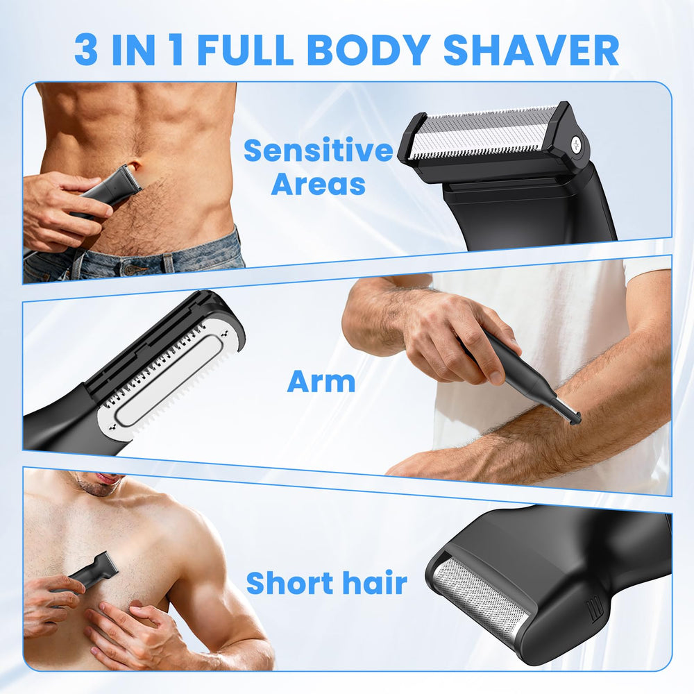 MAXGROOM Manscape cabezales magnéticos para limpieza rápida.