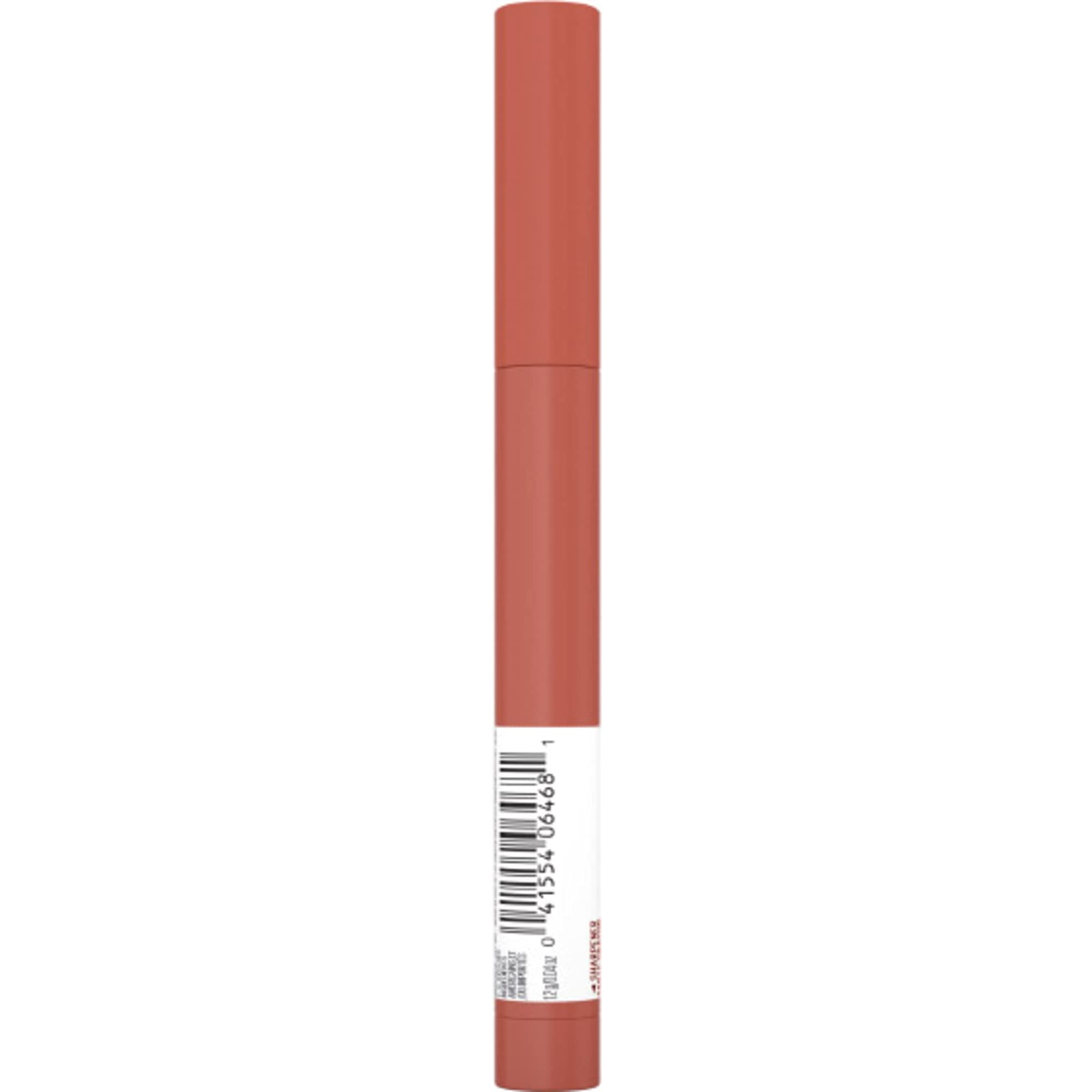 Maybelline afilador integrado mantiene punta afilada para trazos nítidos.