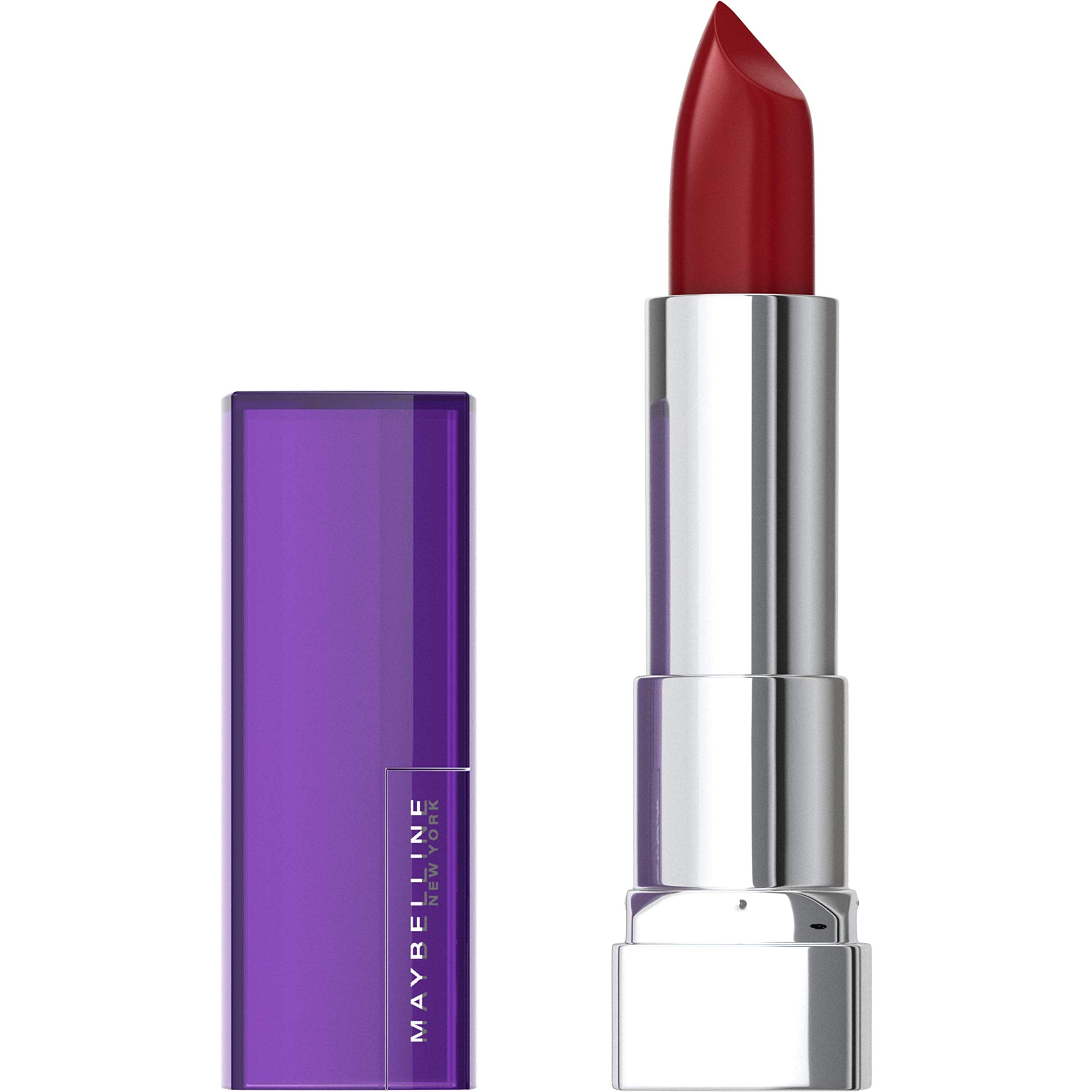 Barra Maybelline Color Sensacional aplicación cremosa hidrata y deja labios suaves.