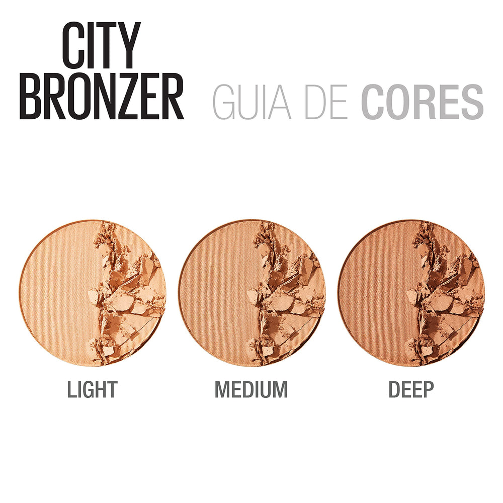Maybelline Bronceador Ciudad Efecto mate para un look natural.