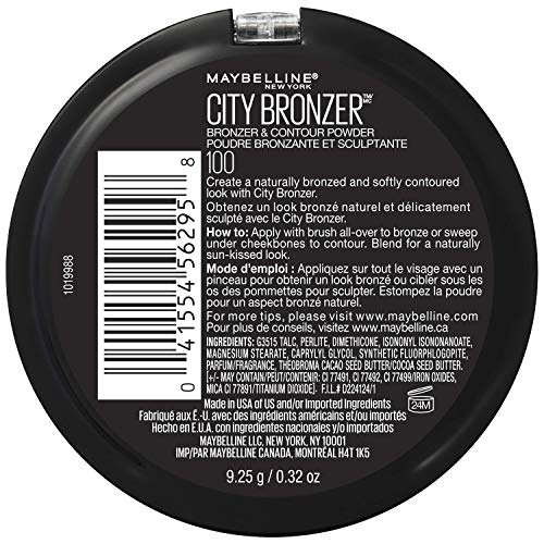 Maybelline Bronceador Ciudad Contorno suave realza rasgos de forma sutil.