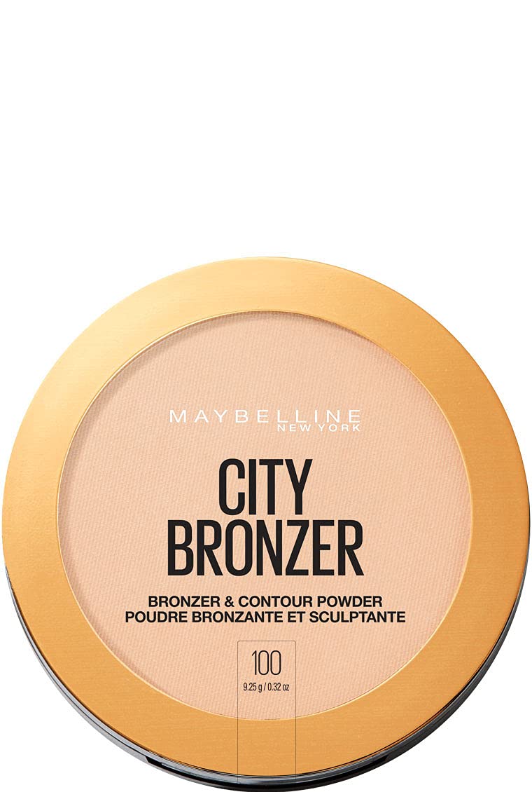 Maybelline Bronceador Ciudad en polvo compacto, acabado mate suave para uso diario.