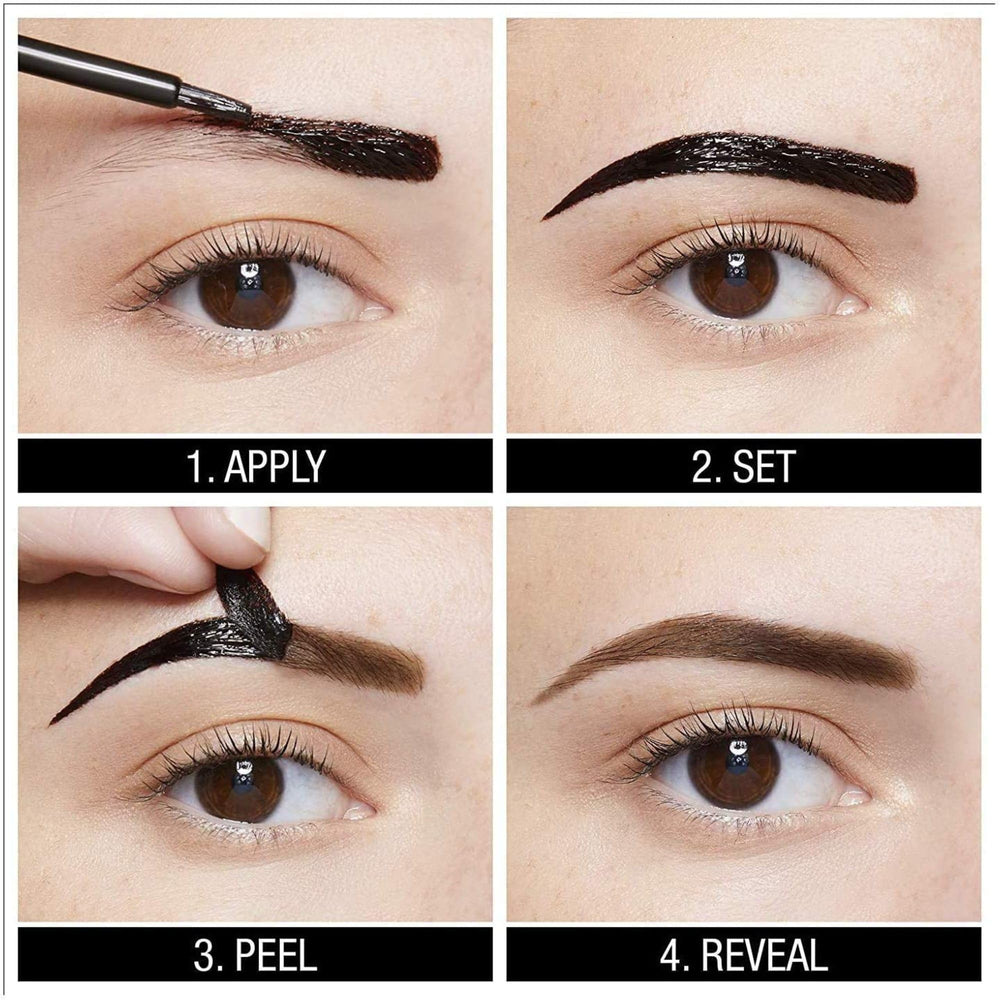 Maybelline Brow Tattoo en tono marrón oscuro para cejas más definidas.