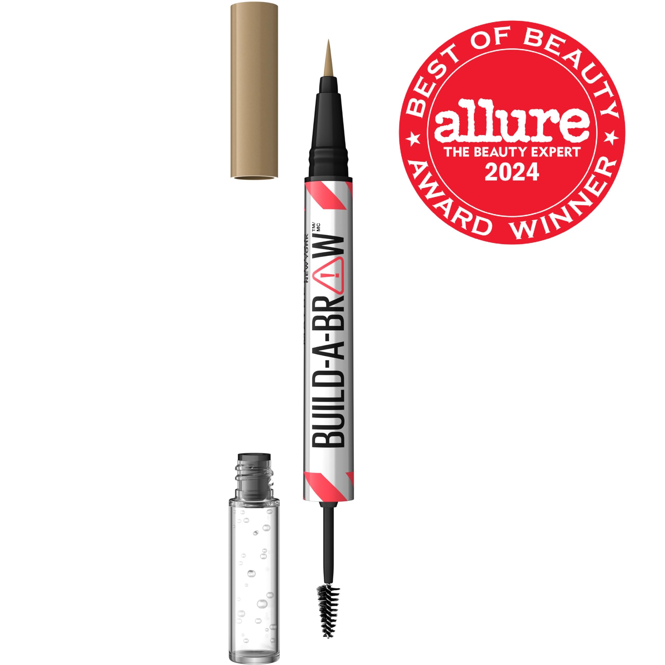 Gel sellante transparente de Maybelline Build-A-Brow fija cejas con acabado suave.