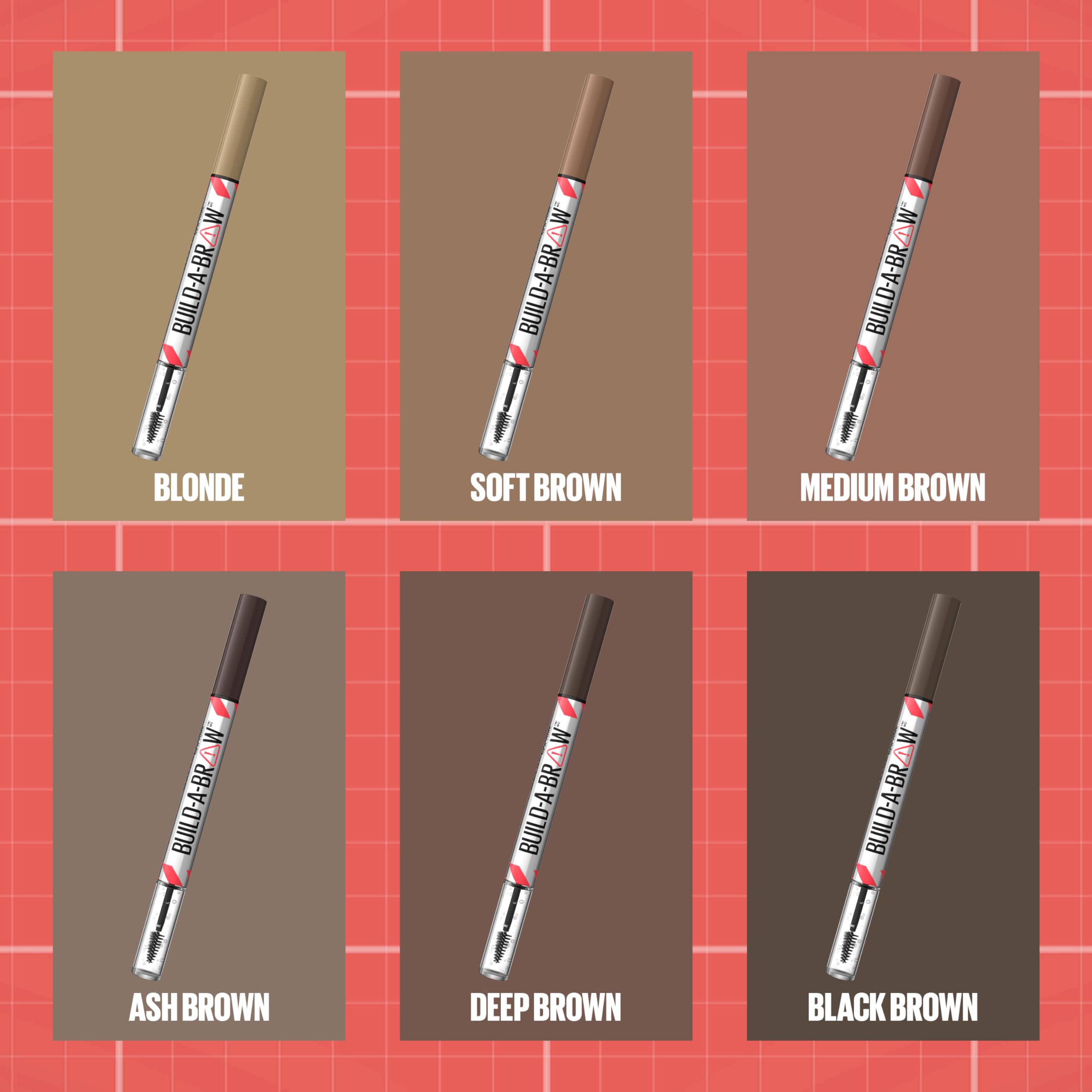 Maybelline Build-A-Brow resistente a manchas para cejas definidas durante el día.