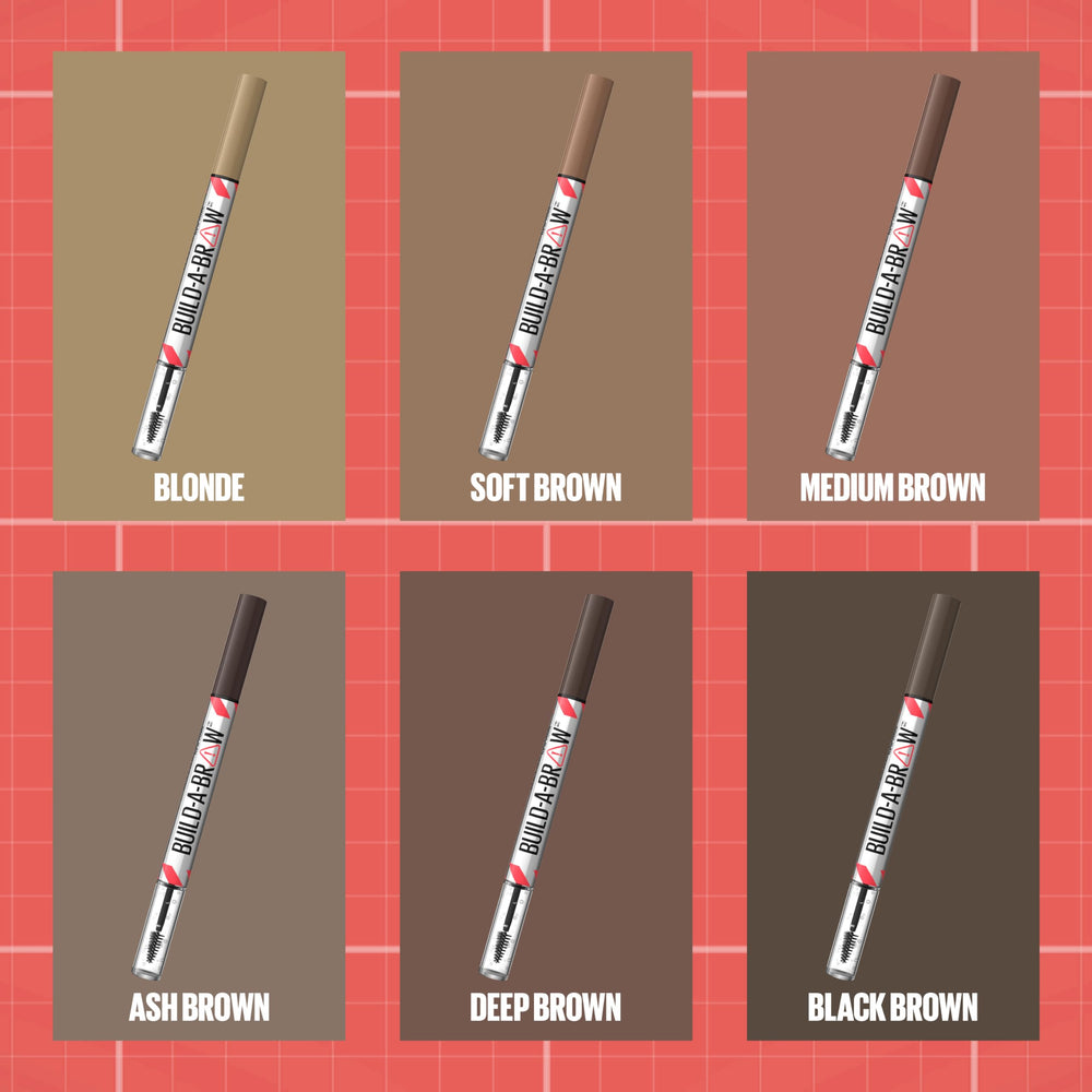 Maybelline Build-A-Brow six-shade range helps match brow tones.