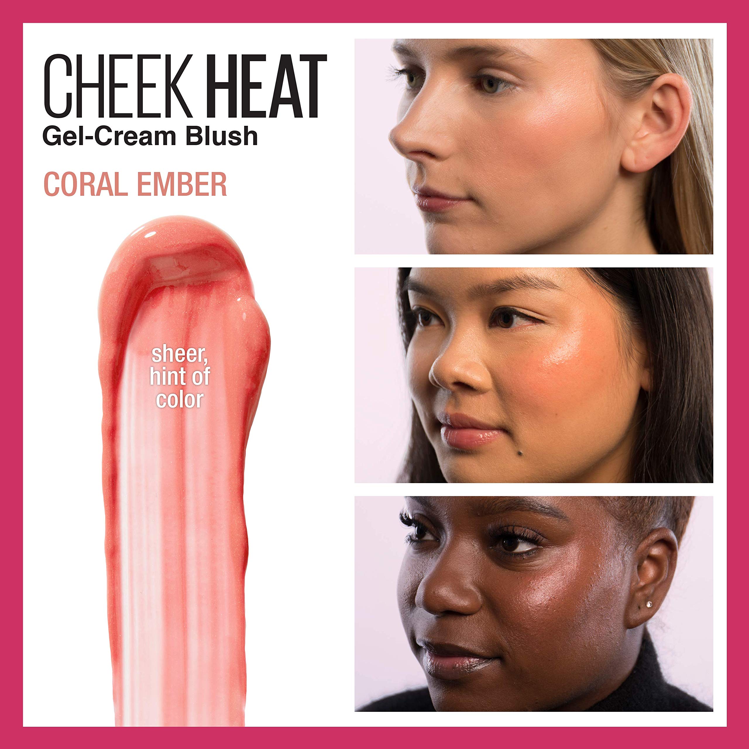 Maybelline Cheek Heat facilita la aplicación intuitiva para un rubor modulable.