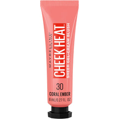 Maybelline Cheek Heat Gel-Cream Blush en tubo, color natural con acabado húmedo y ligero.