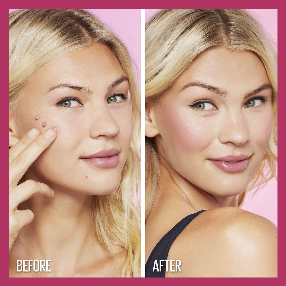 Maybelline Cheek Heat, textura ligera, se desliza y brinda un flush suave.