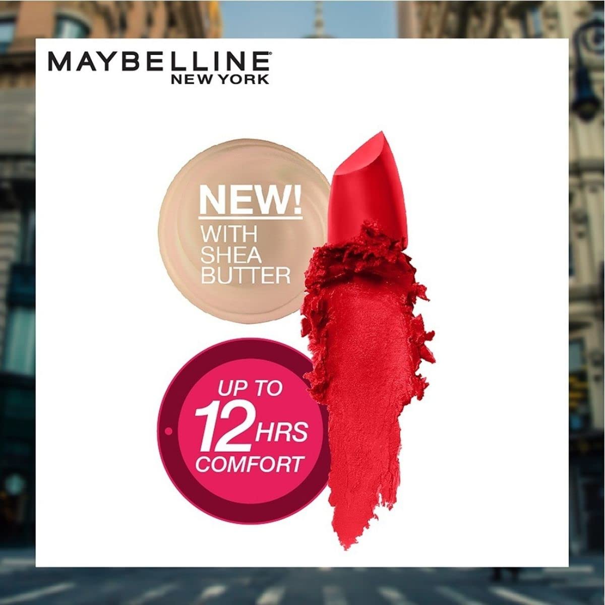 Maybelline Color Sensacional Labial Pink Mate, color intenso y sedoso.