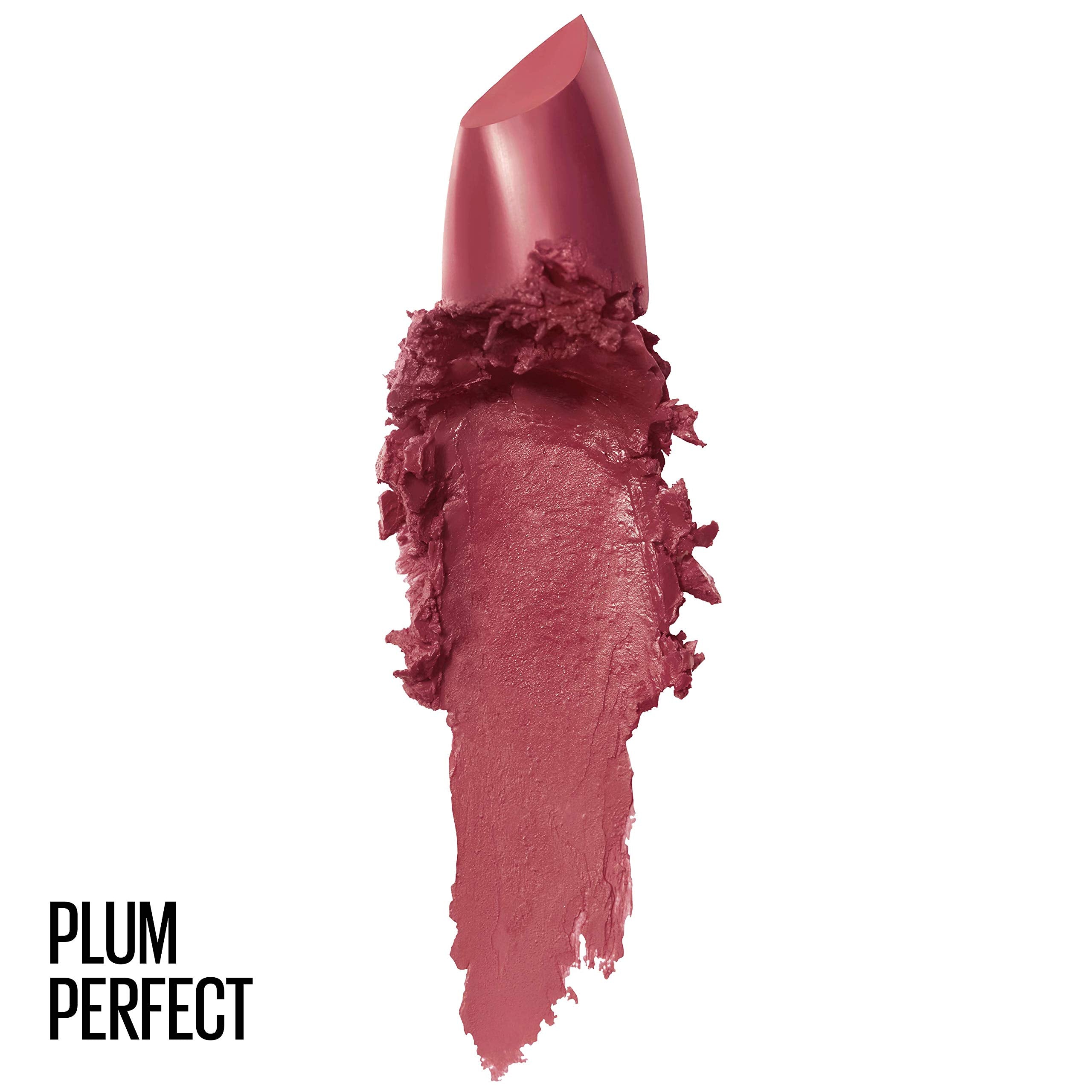 Maybelline Color Sensacional Plum Perfect, textura cremosa que nutre labios al instante.