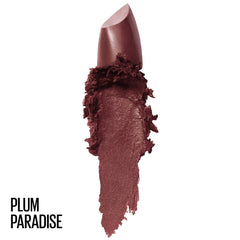 Maybelline Color Sensational barra labial vino plum, pigmento intenso para un look sofisticado
