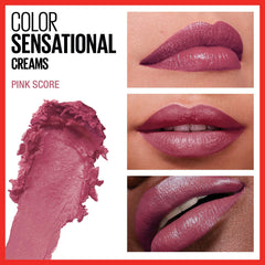 Maybelline Color Sensational labial rosa, color vibrante para cualquier ocasión.