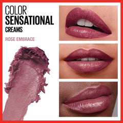 Labial Maybelline Color Sensational, tonos nude para realzar un look natural.