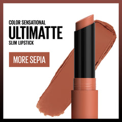 MAYBELLINE Ultimatte barra labial cafe para color cálido duradero