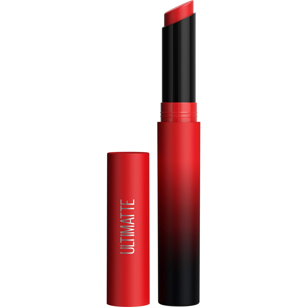 Maybelline Color Sensational Ultimatte labial tono rojo rubí para color intenso y duradero.