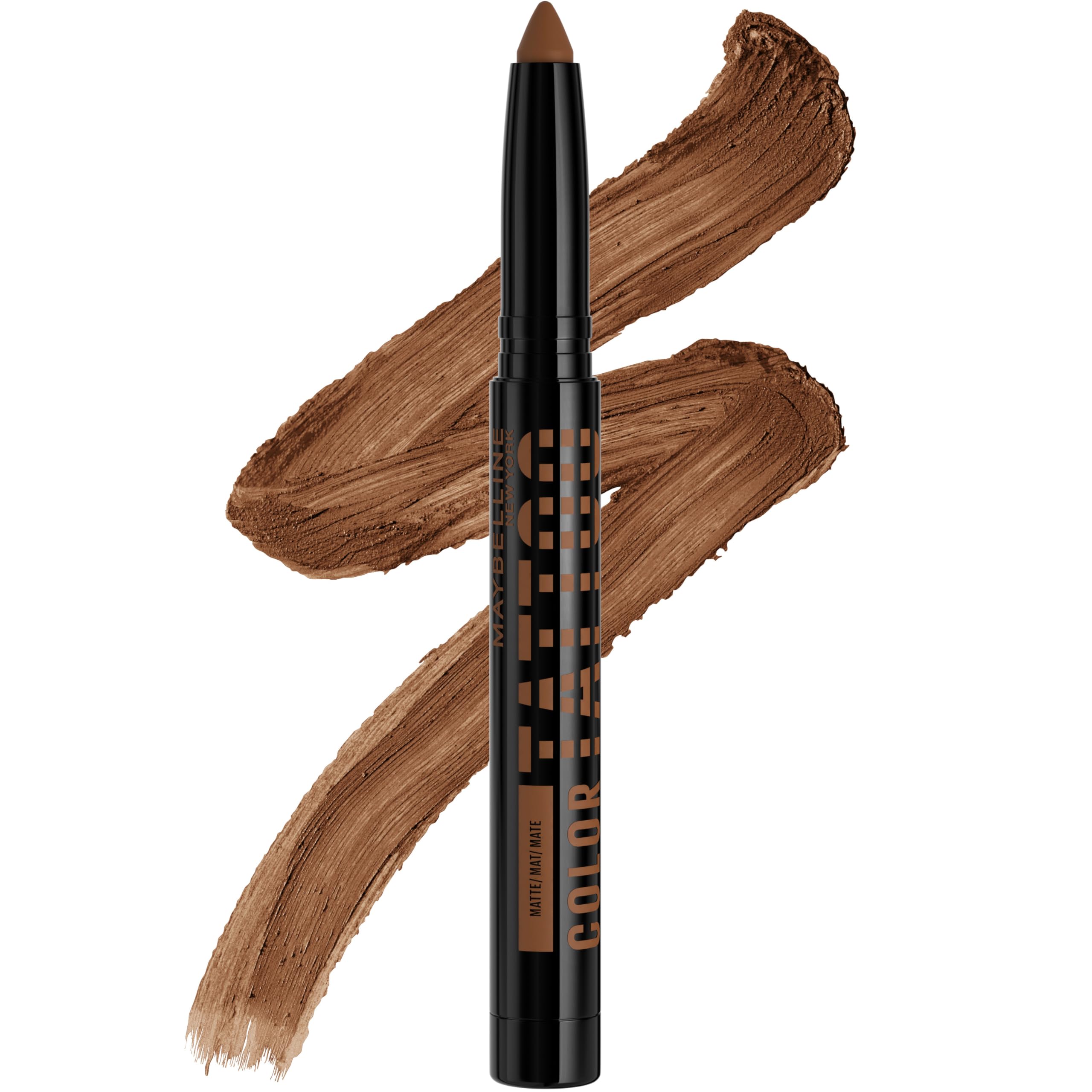 Maybelline Color Tattoo Eye Stix, textura cremosa para un acabado suave y duradero.