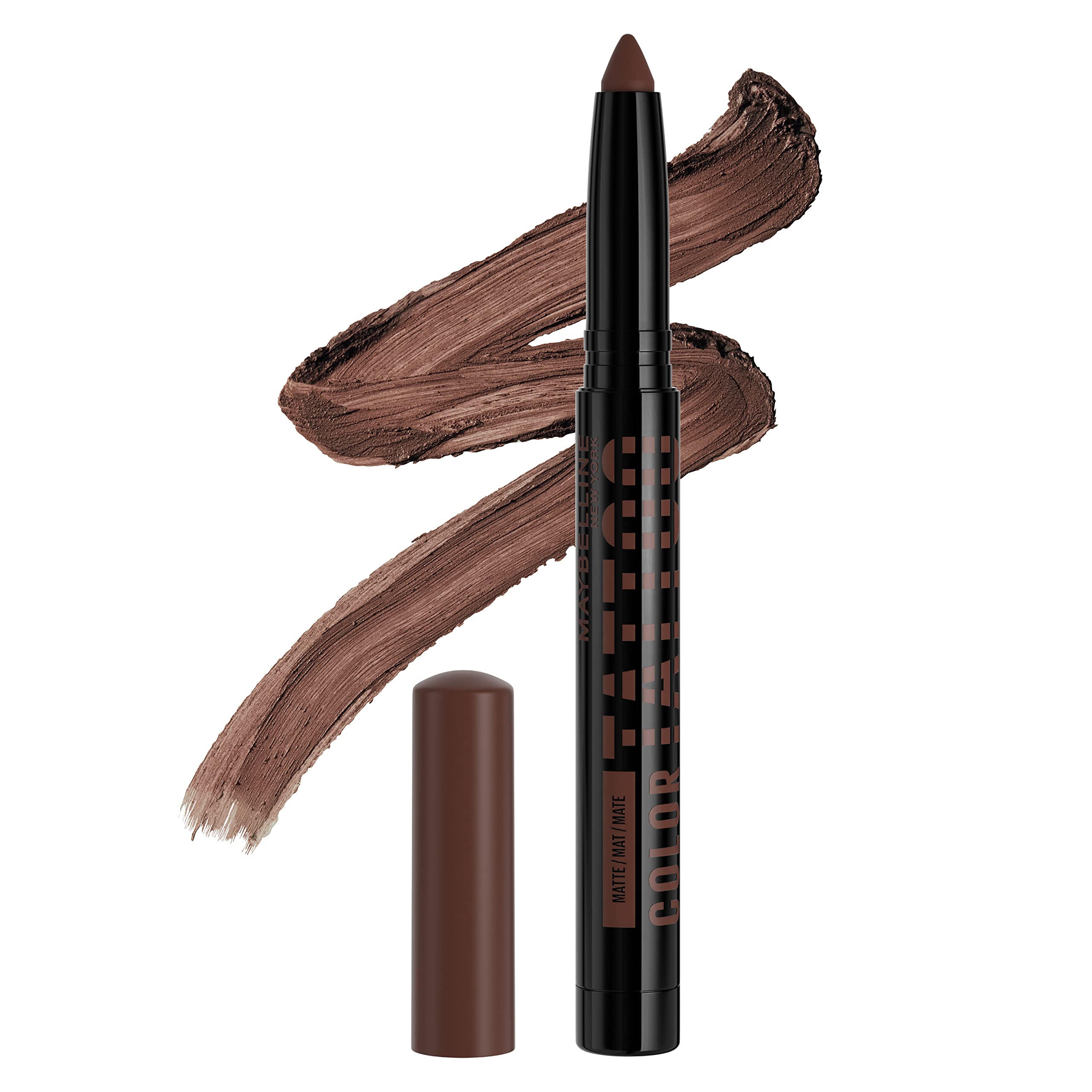MAYBELLINE Color Tattoo Eye Stix con afilador incorporado para delineado preciso en cualquier momento.