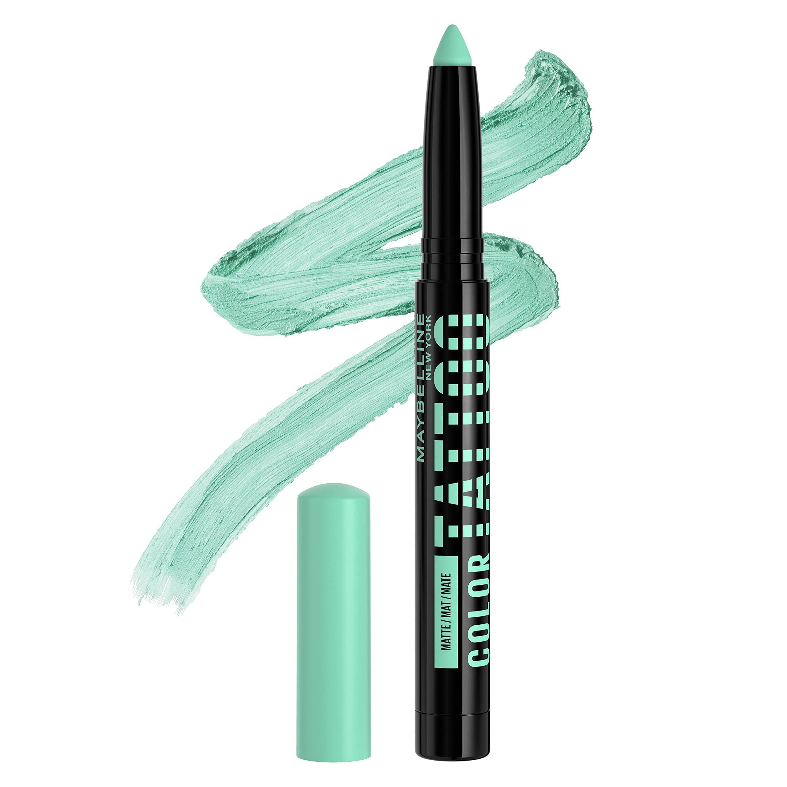MAYBELLINE Color Tattoo Stix tono azul verdoso mate para ojos, color duradero