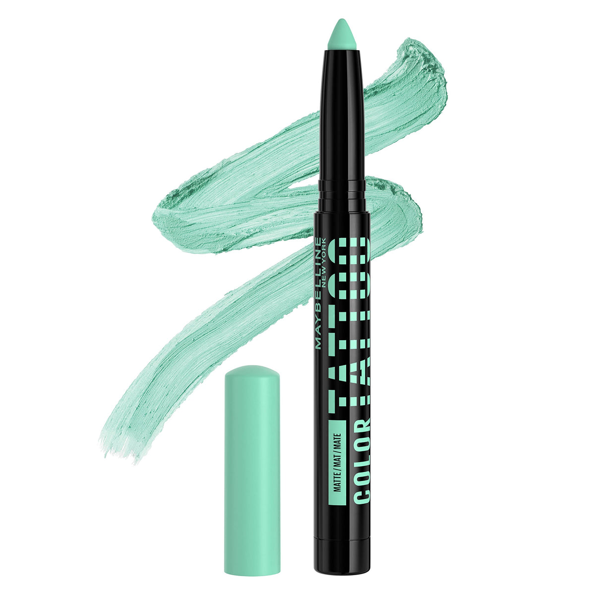 MAYBELLINE Color Tattoo Stix tono azul verdoso mate para ojos, color duradero