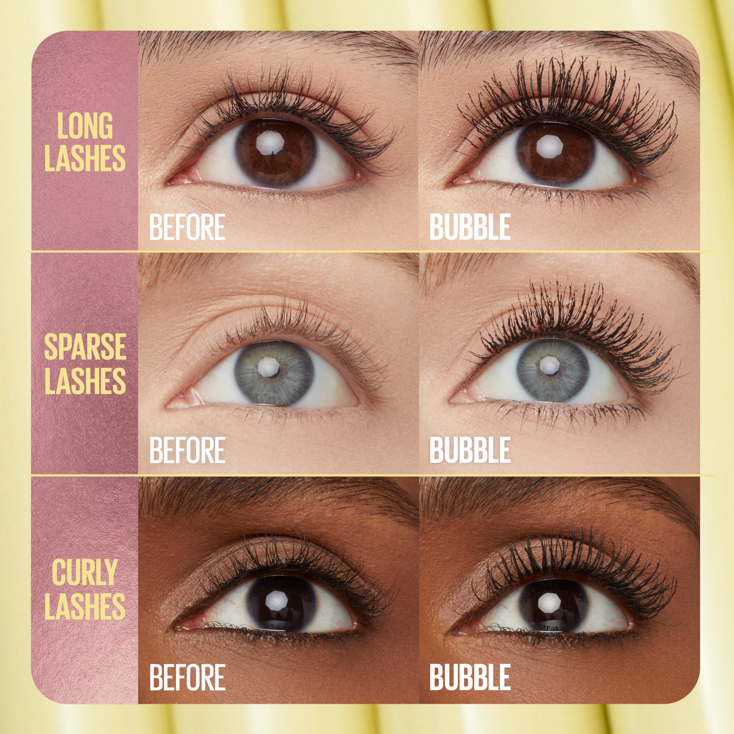 Maybelline Colossal Bubble Mascara: levantamiento y separación para look limpio