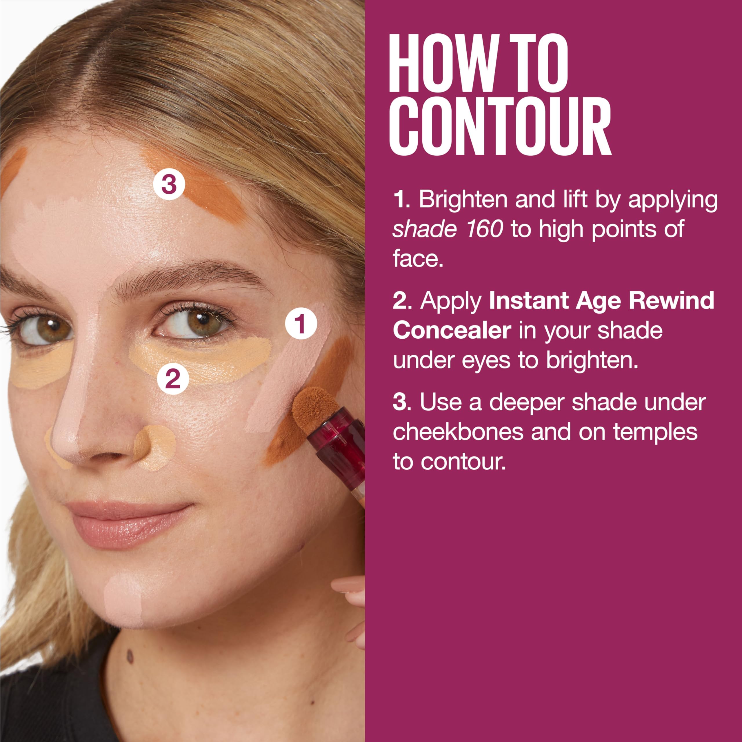 Maybelline Concealer con micro-corrector para corrección rápida de ojeras durante el día.